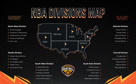 Nba Divisions Map Rinfographics