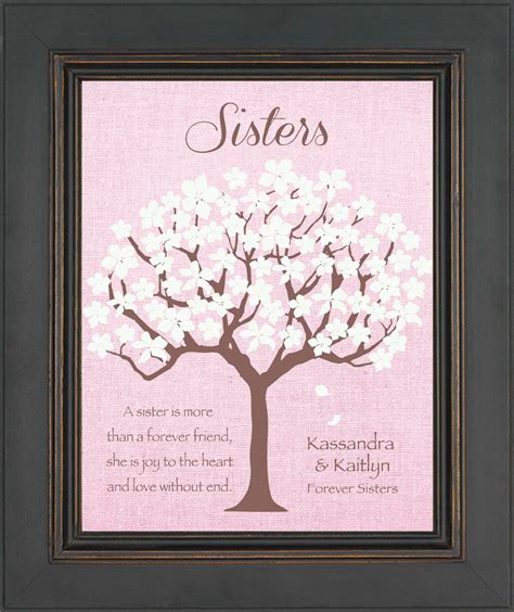 From sentimental options to funny finds, your sister will love any one of these clever gifts for sisters — plus, none of them will break the bank, which means show your big or little sis just how much she means to you by gifting her a unique gift this holiday season. SISTERS Personalized Gift Birthday Gift for Sister Wedding