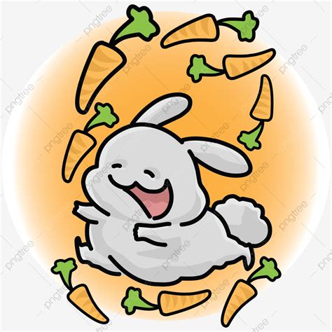 Cute Easter Bunny Clipart Hd Png A Cute Easter Bunny With Carrots