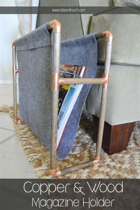 Diy Copper Magazine Rack For The Home Depot T Challenge Table