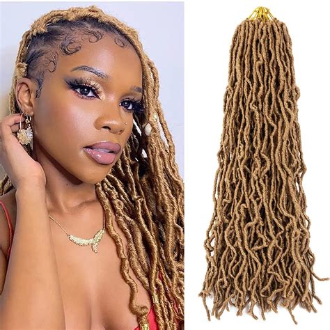 Soft Butterfly Style Faux Locs Braids Hair 24 Inch Nude Nu Locs Crochet