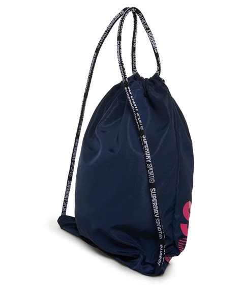 Womens Drawstring Sports Bag In Navy Superdry