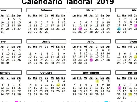 Calendario Laboral De Ocho Festivos Nacionales Y Solo Un Gran