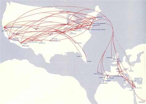 Airlines Past And Present Twa International Routes 1972 And 1977