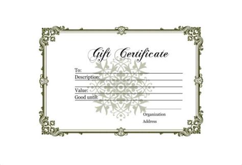Just add the information correctly nearly every year i make gift certificates for my mom or print some out for other littler people to use for their moms. 12+ Blank Gift Certificate Templates - Free Sample ...