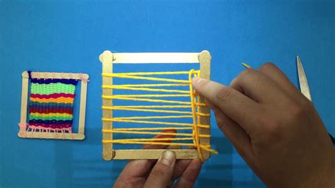 Grade 1and2 Popsicle Stick Weaving Day 1 Youtube