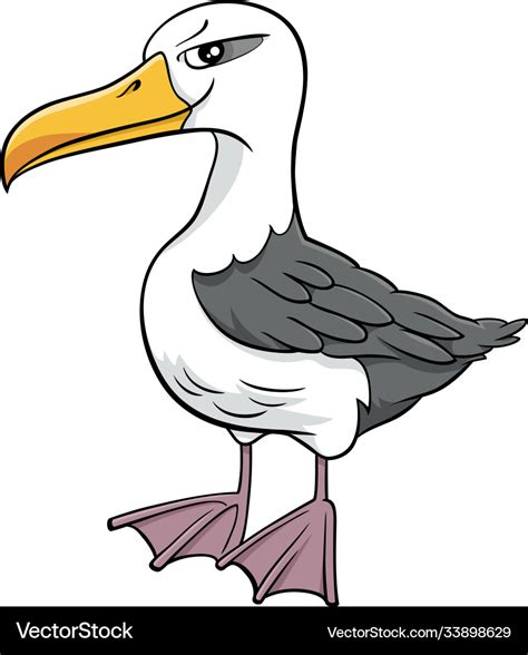 Albatross Bird Animal Character Cartoon Royalty Free Vector