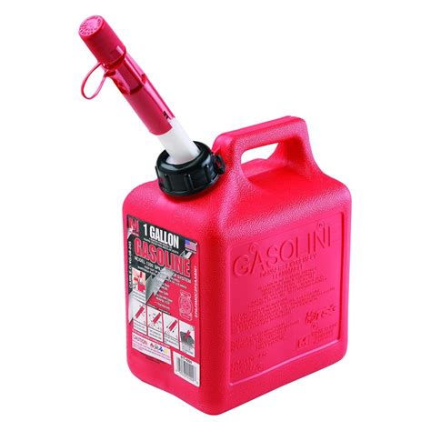 Midwest Can Company 1200 1 Gal Red Plastic Gas Can With Automatic