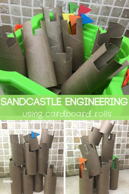 Sandcastle Engineering Using Toilet Paper Rolls This Is Such A Fun