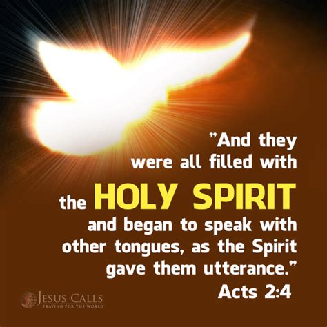 And They Were All Filled With The Holy Spirit And Began To Speak With