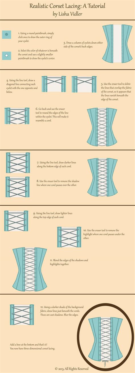 Corset Lacing Tutorial By Yesterdays Thimble On Deviantart
