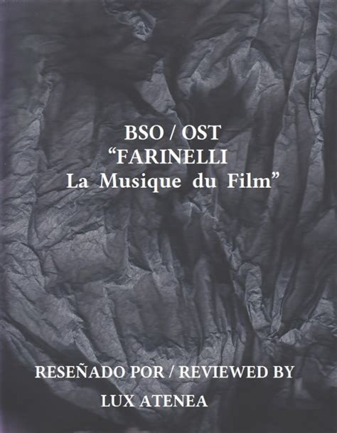 Bso Ost “farinelli La Musique Du Film” NaÏve 2007 Reseña Review 1407 Lux Atenea