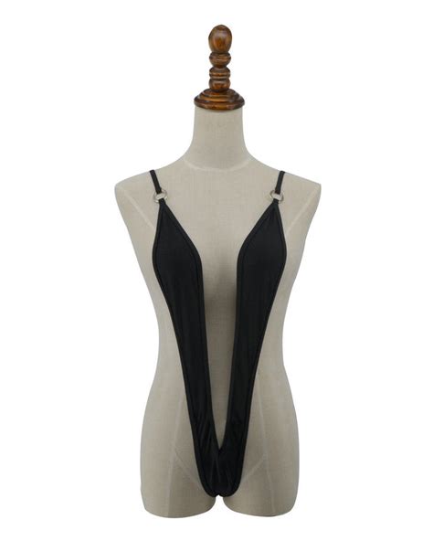 sexy black sheer suspender sling bikini slingshot sherrylo swimwear