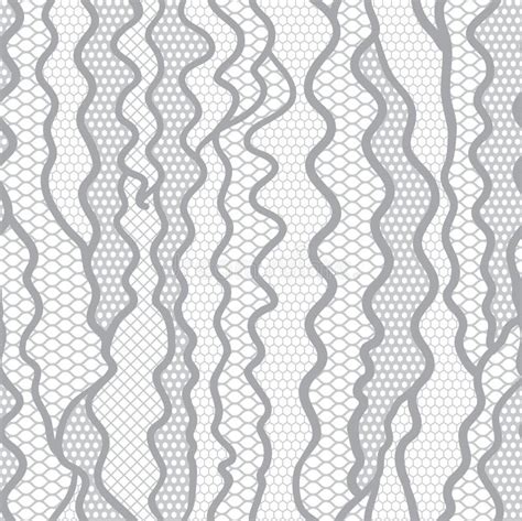 White Lace Vector Fabric Seamless Pattern Stock Vector Illustration