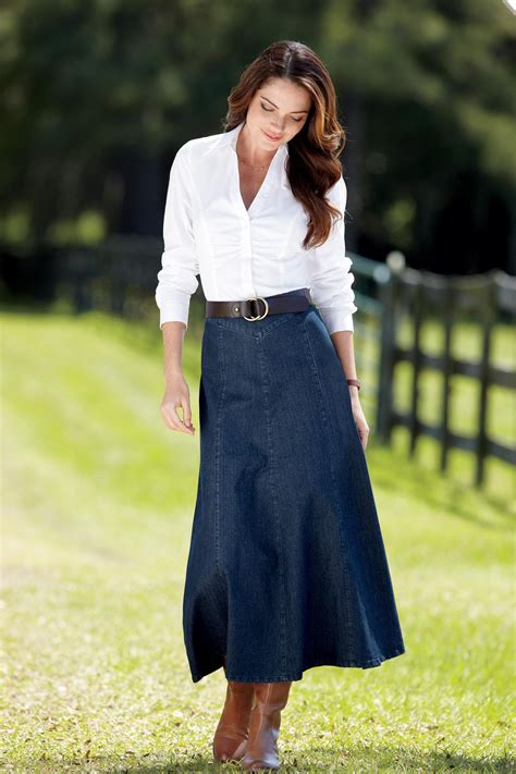 shirts to wear with long skirts fashion style