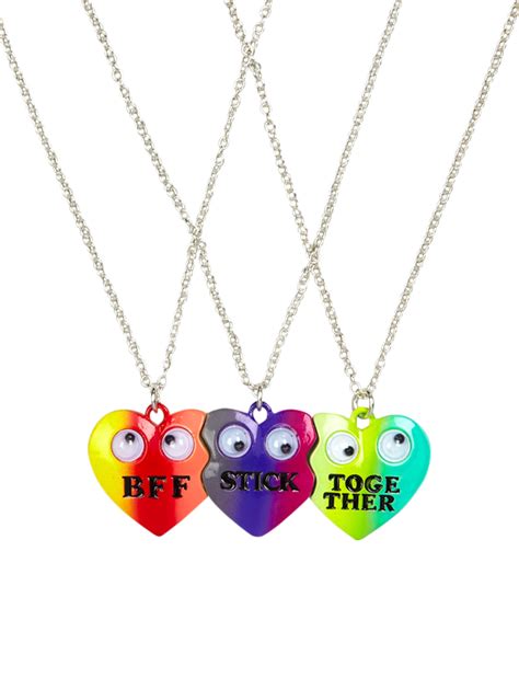 Bff Stick Together Heart Necklaces Necklaces Jewelry Shop Justice