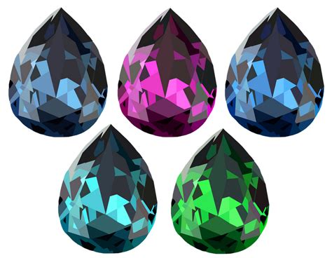 Tear Drop Crystals Set 1 By Anisa Mazaki On Deviantart