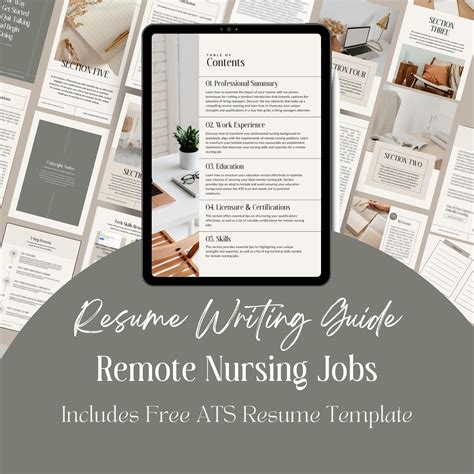 Remote Nursing Jobs Resume Guide ATS Remote Nurse Resume - Etsy
