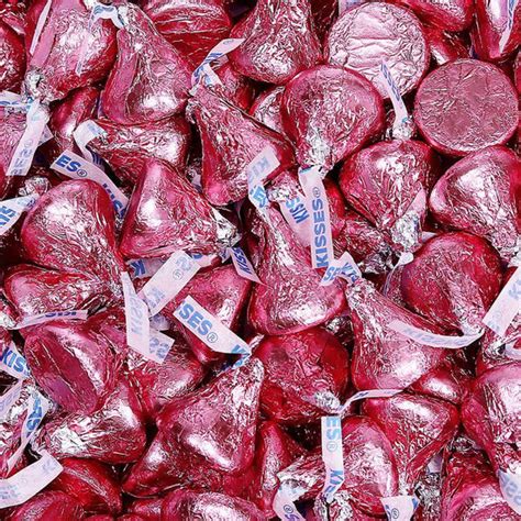 Hersheys Kisses Pink Foiled Milk Chocolate Candy 400 Piece Bag Candy Warehouse