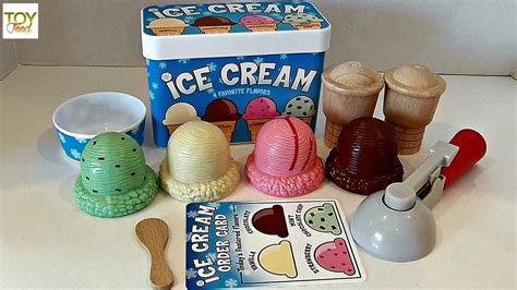 TOY FOOD, ICE CREAM PLAY SET MELISSA & DOUG, KITCHEN TOY FUN - YouTube