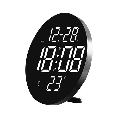 Led Multi Function Remote Control Alarm Clock Displays Time And