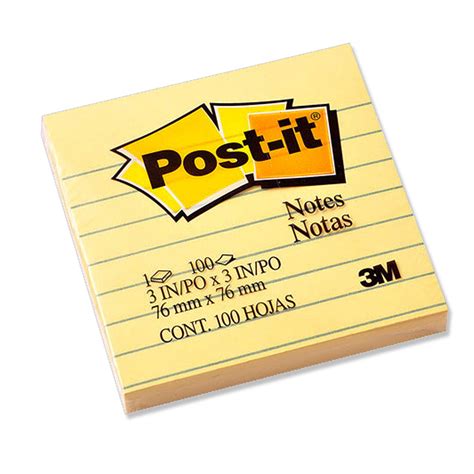 Post It Notes 3m Lined Canary Yellow 76 X 76mm 100 Sheets School Depot Nz