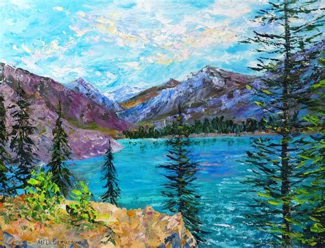 Grand Teton Painting Original Oil Art Wyoming Landscape Lake Etsy