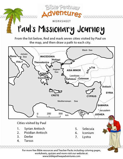 Paul departed corinth by ship. Paul's Missionary Journey | Kids sunday school lessons ...