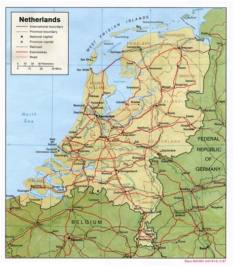 Plastifiée pour écriture au marqueur effaçable à sec, velleda. Cartograf.fr : Les Pays-Bas