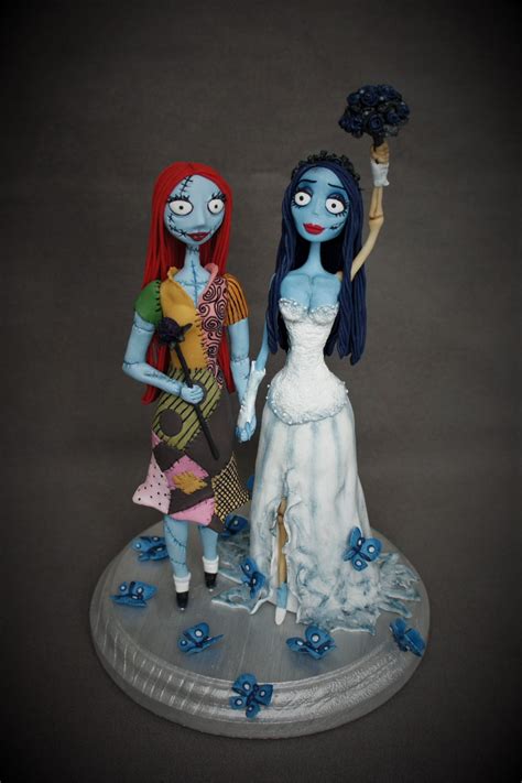 Sally And Emily Lesbian Wedding Cake Topper Corpse Bride Tim Etsy In