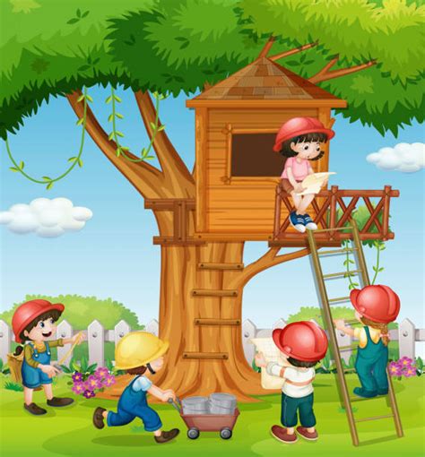 Best Tree House Kids Illustrations Royalty Free Vector
