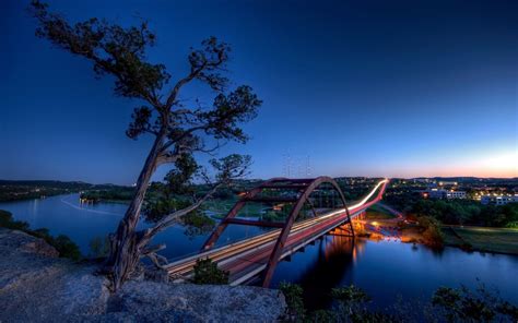2890794 City Urban Austin Texas 360 Bridge Long Exposure Bridge River