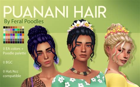 Puanani Hair Ts4 Maxis Match Cc The Sims 4 Custom