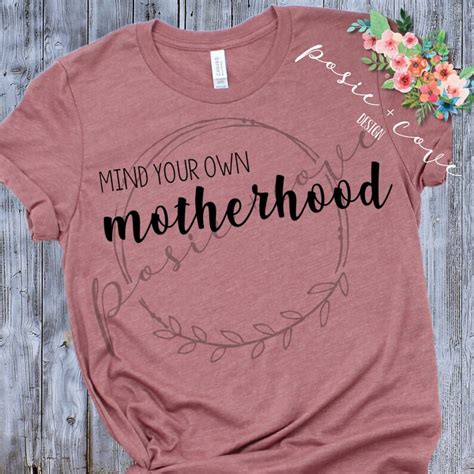 Mind Your Own Motherhood Mom Svg Png Pdf  Ai Dxf Eps Etsy