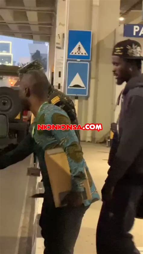 nkonkonsa on twitter exclusive black sherif was picked up by ghana police upon his arrival at