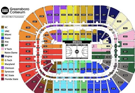 Acc Tournament Seating Charts For Each Team Nc Schools And Cuse Have