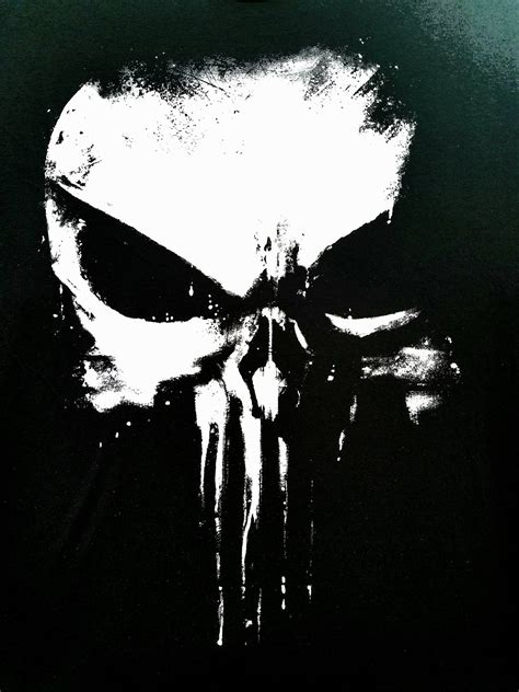 Download Tengkorak Punisher Skull Black White Wallpaper