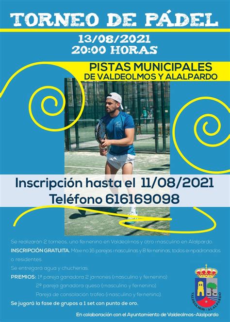 Torneo De Pádel En Las Pistas Municipales De Valdeolmos Y Alalpardo