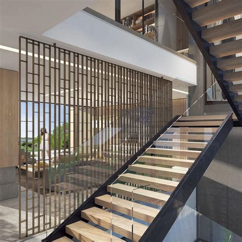 North Havens Open Tread Stairwell With A Strong Diagonal Design
