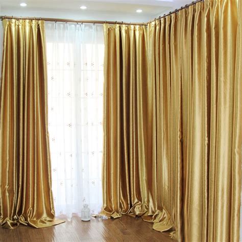 Black and gold curtain pole. Take golden yellow insulated window curtains home in 2020 ...