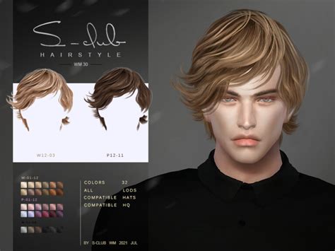 Short Curls Hair For Menwomen Leon By S Club At Tsr Sims 4 Updates