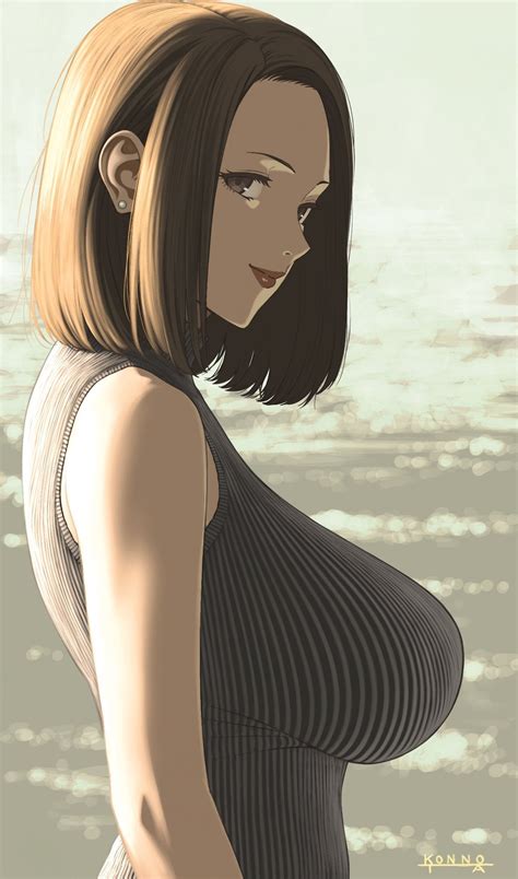 Drawing human figures is considered to be the most difficult for artists to do. big boobs, short hair, brunette, ass, anime girls, huge breasts, anime, Honda, Girl With Weapon ...