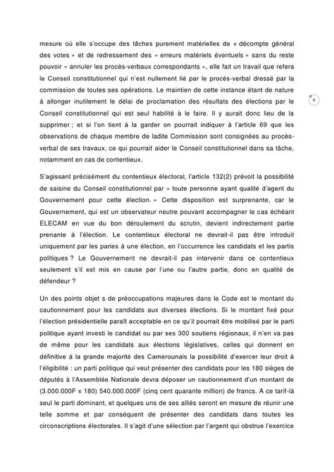 Texte Intégral Du Code Civil Camerounais Pdf  Exemple de Texte