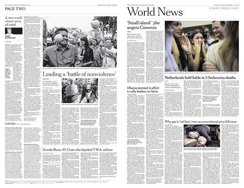 Pagina interior - International Herald Tribune (USA) | Tipografía