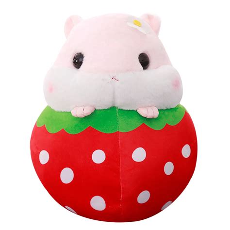Cute Hamster Plush Stuffed Animal Toys Fruit Hamster Kawaii Stress
