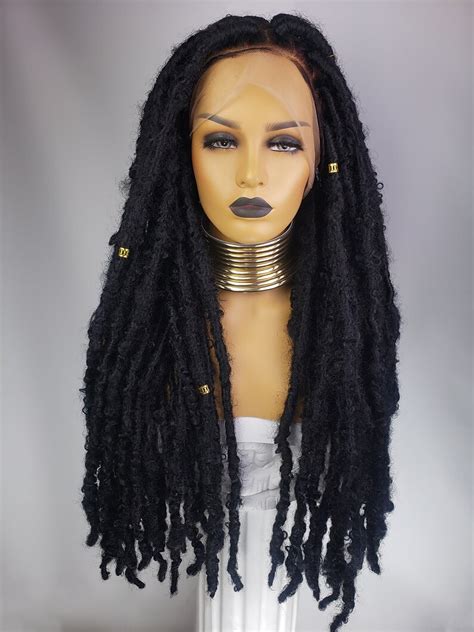 Jumbo Distressed Locs Full Lace Wig 30 Inches Etsy