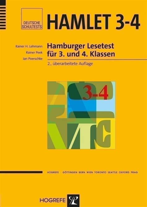 Jetzt entdecken, alles 0€ versand schnell&kostenlos nachschauen. HAMLET 3-4 - Hamburger Lesetest für 3. und 4. Klassen ...