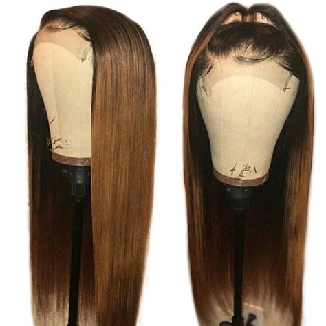 buy ombre two tone 13x6 lace front human hair wigs straight 1b 30 250 density