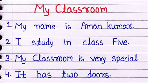 My Classroom Essay My Classroom 10 Lines Our Classroom My