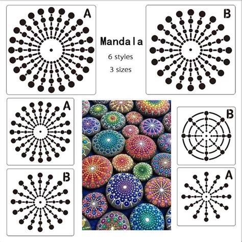 mandala dot painting templates stencils for diy painting